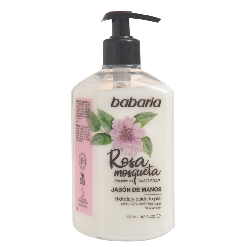 Jabón Líquido Babaria Rosa Mosqueta Manos500 ML