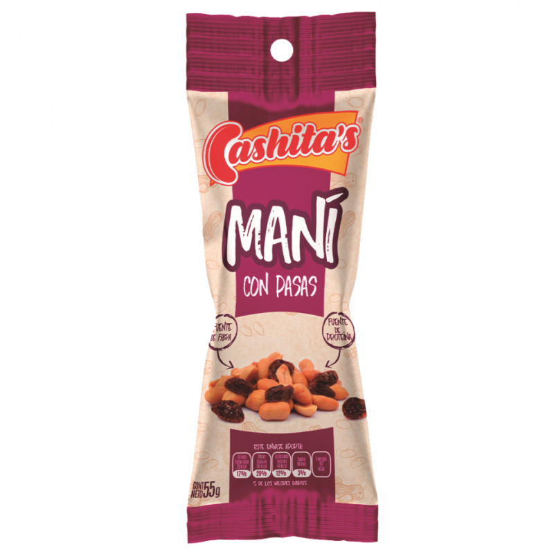 Mani Con Pasas Cashitas55 GR