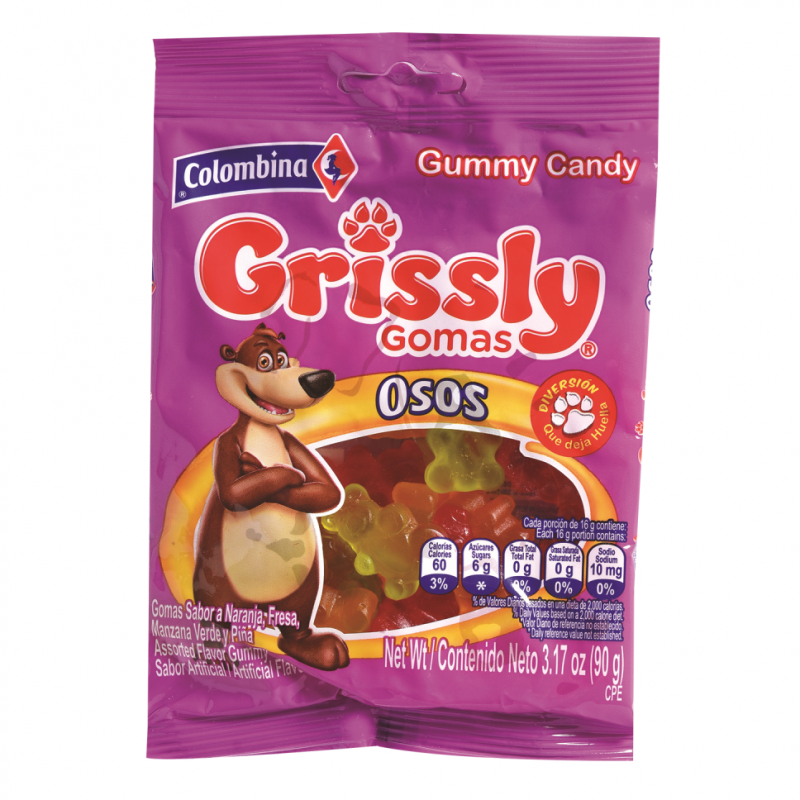 Gomitas Colombina Grissly Oso90 GR
