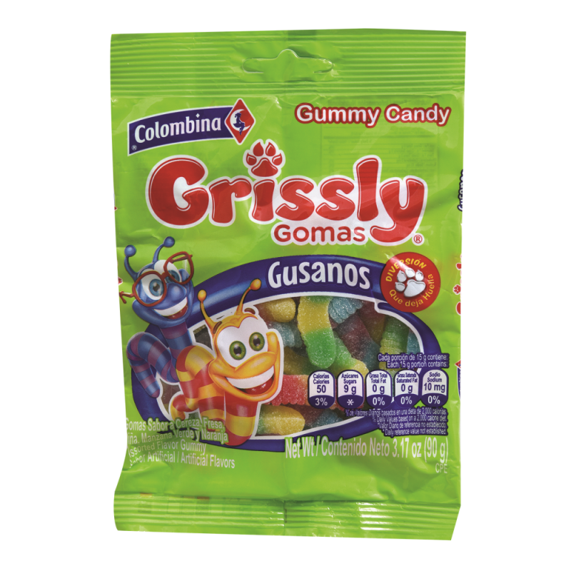 Gomitas Gusanos Colombina Grissly90 GR
