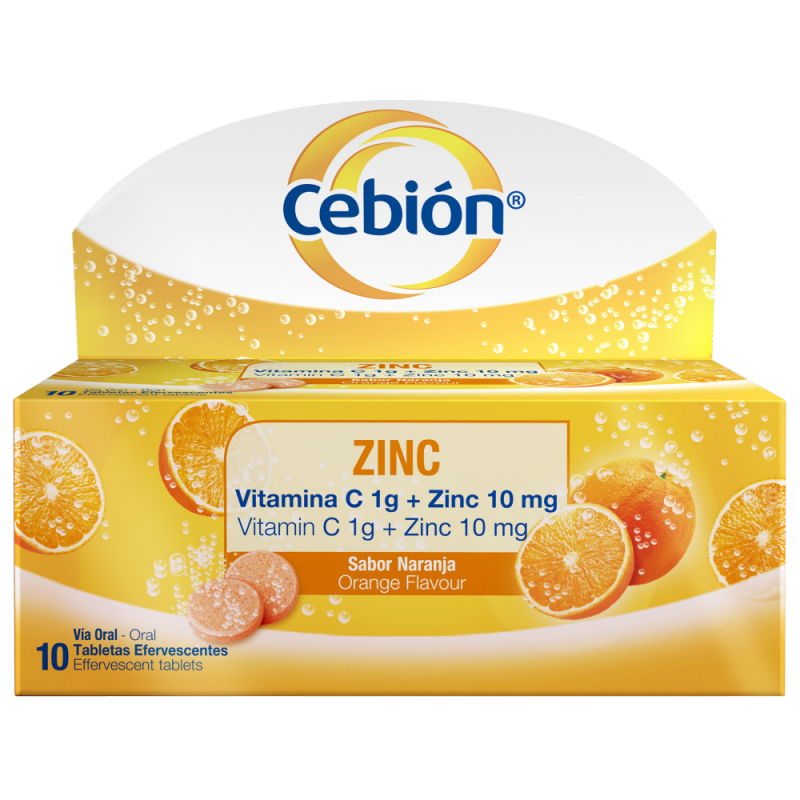 Vitaminas Cebión Efervescente Zinc10 UND