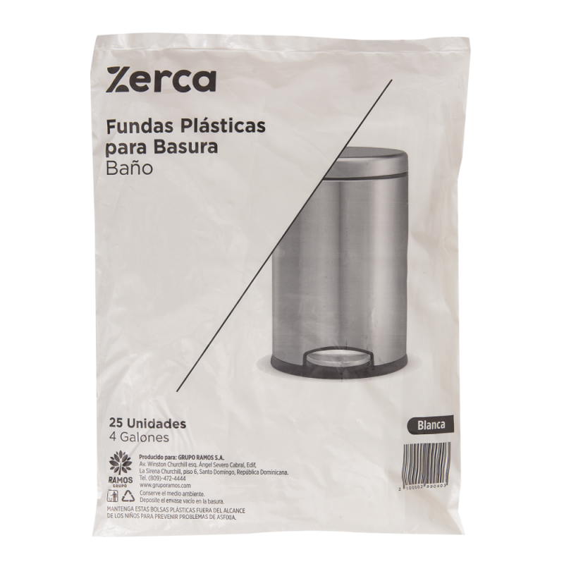 Funda Baño Zerca Blanca Paq25 UND