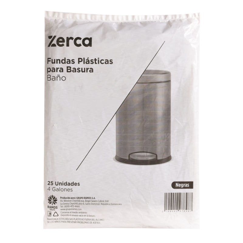 Funda Zerca Baño Negra Paq25 UND