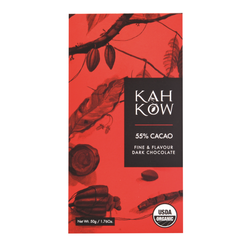 Chocolate Kah Kow 55% Cacao Tableta50 GR