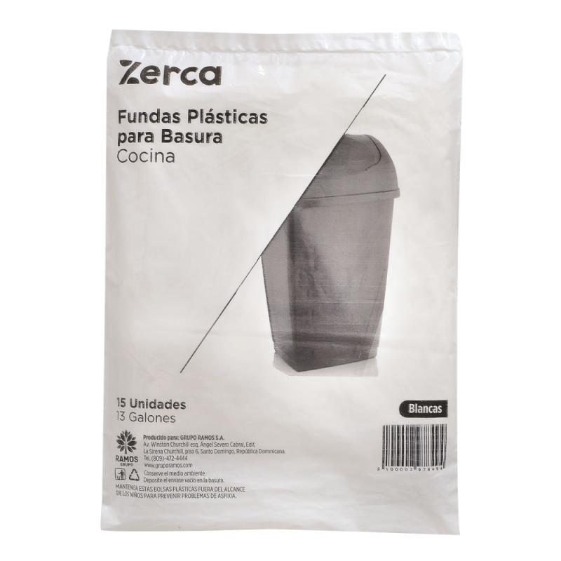Funda Zerca Cocina Blanca Paq15 UND