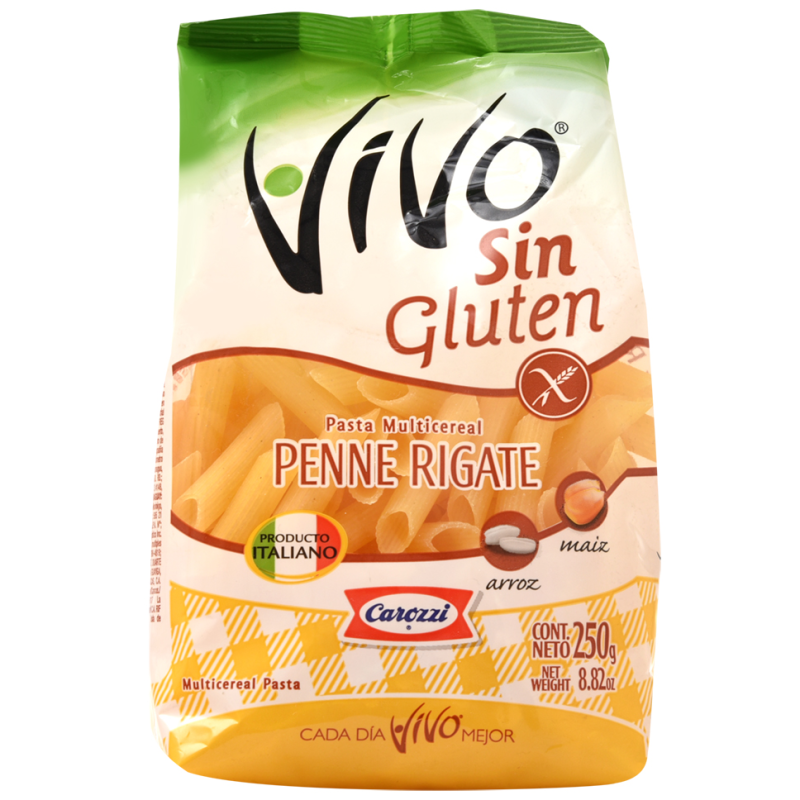 Pasta Tipo Penne Rigate Sin Gluten Vivo250 GR