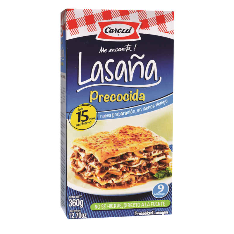 Pasta Lasagna Carozzi Prec360 GR