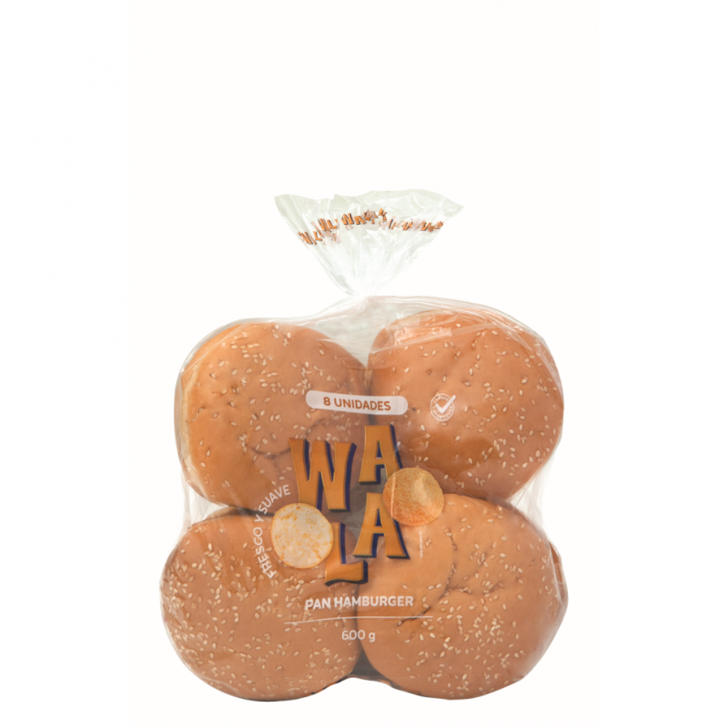 Pan Wala Hamburguesa 8 Und600 GR