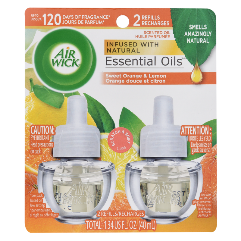 Aromatizante Airwick Scent Oil Pure Citrus Twin Rfl2 UND