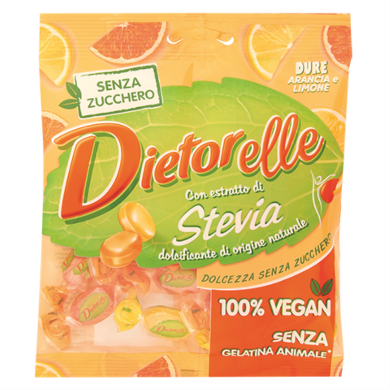 Caramelos Dietorelle Hard Orange & Lemon VeganPAQ