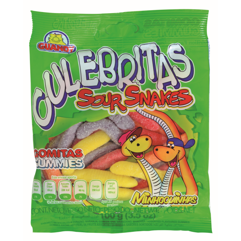 Gomitas Guandy Culebritas Bat Aci100 GR