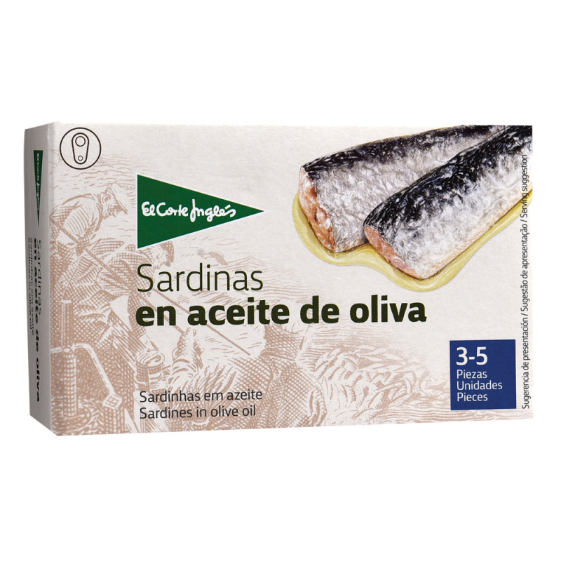 Sardinas En Aceite Oliva El Corte Ingles 3/5 P87 GR