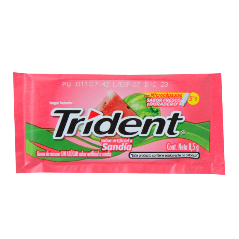 Goma De Mascar Sandia Trident8.5 GR