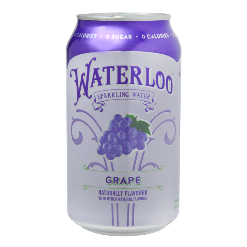 Agua Gasificada Waterloo Sparkling Grape12 OZ