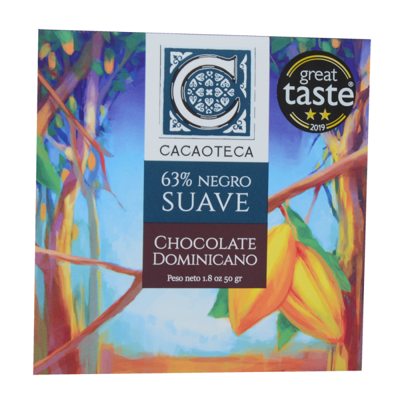Chocolate Cacaoteca Negro Suave 63%50 GR