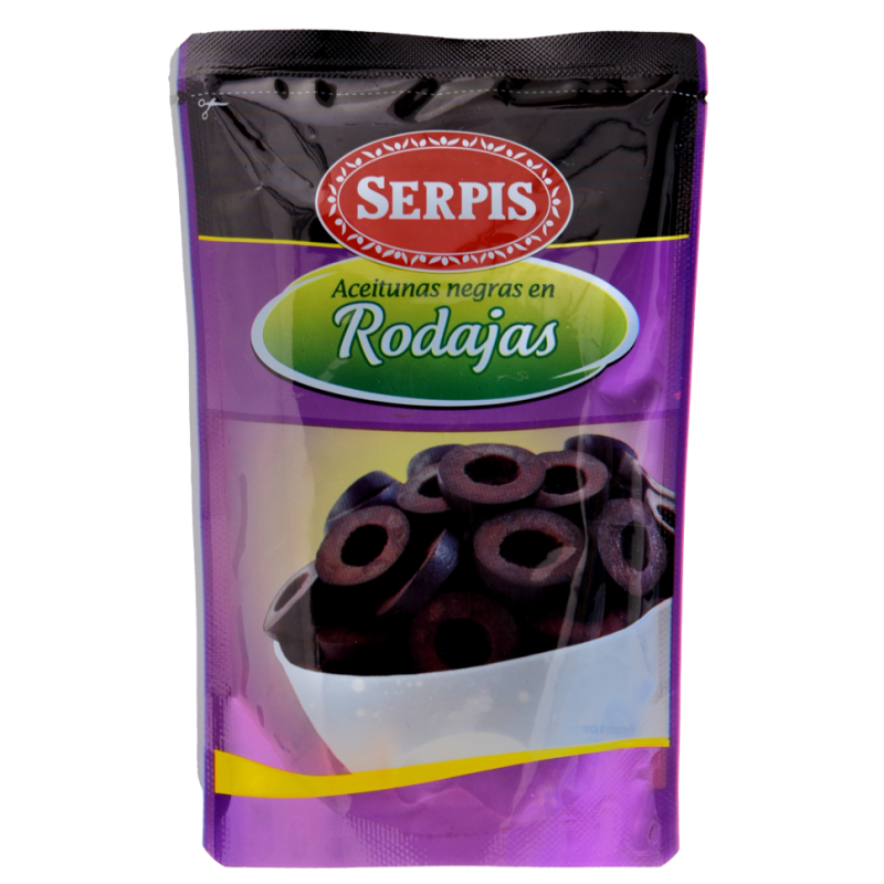 Aceitunas Negras Rodajas Bolsa Serpis175 GR