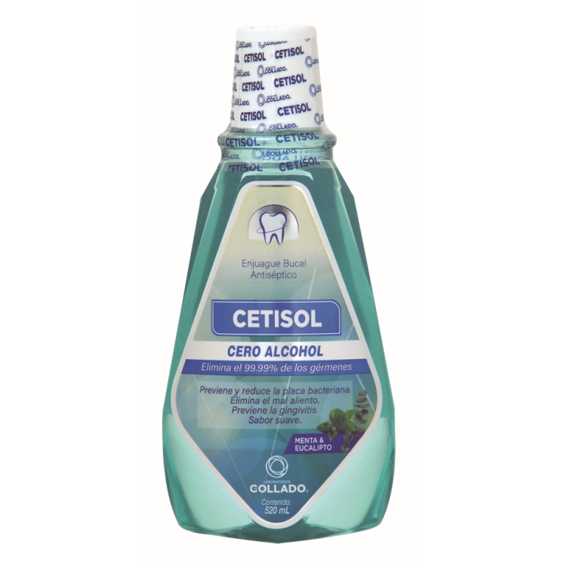 Enjuague Bucal Cetisol Cero Alcohol16 OZ