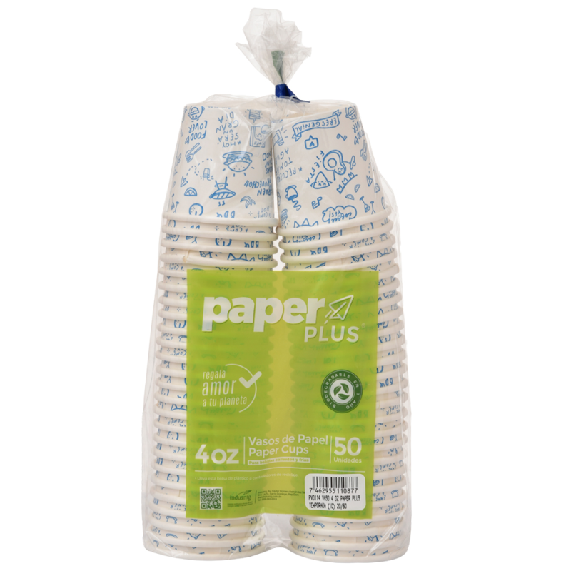 Vaso Paper Plus Temporada 4 Oz50 UND
