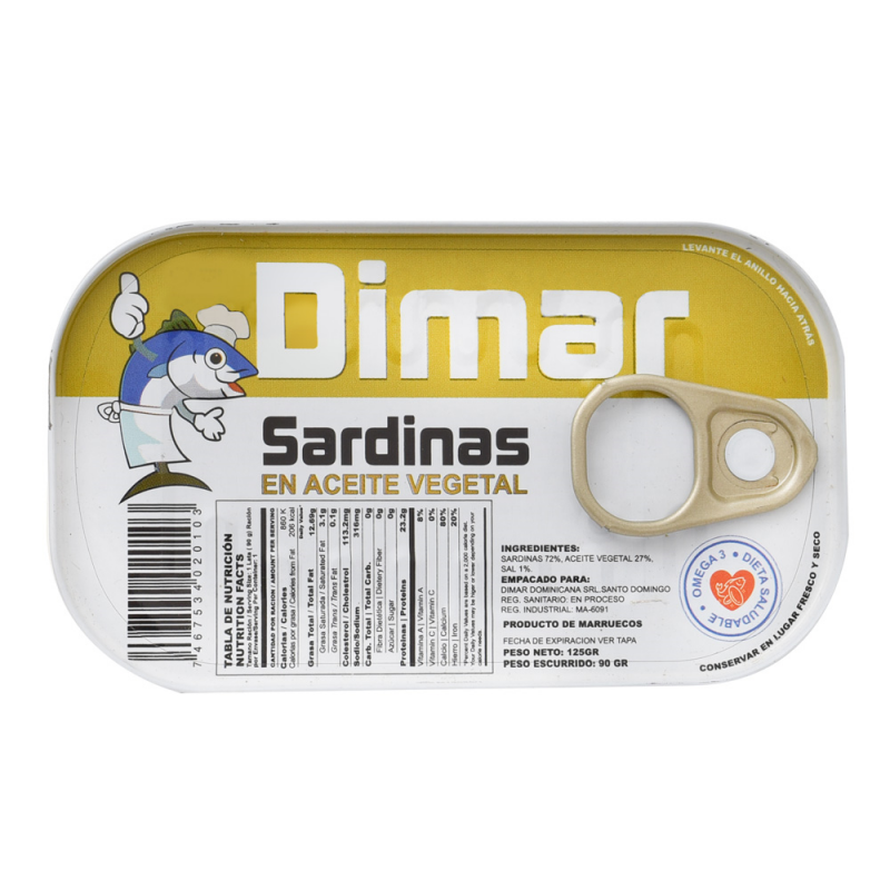 Sardina Dimar Aceite125 GR