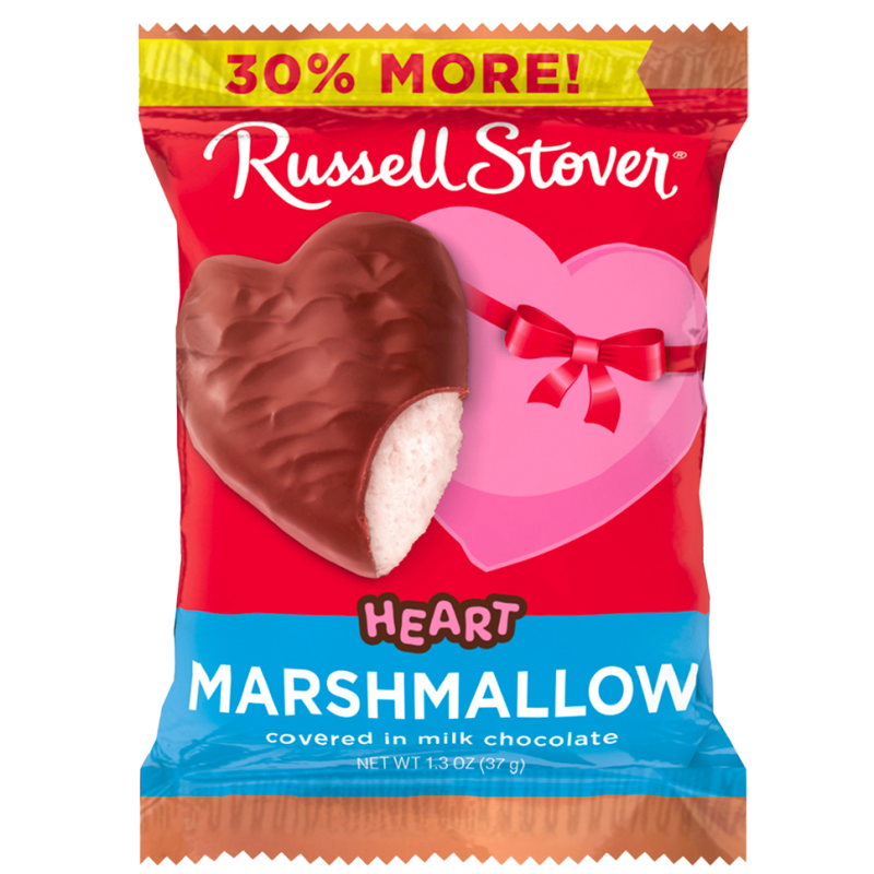 Chocolate Russell Stover Marshmallow Heart Milk Chocolate1.3 OZ