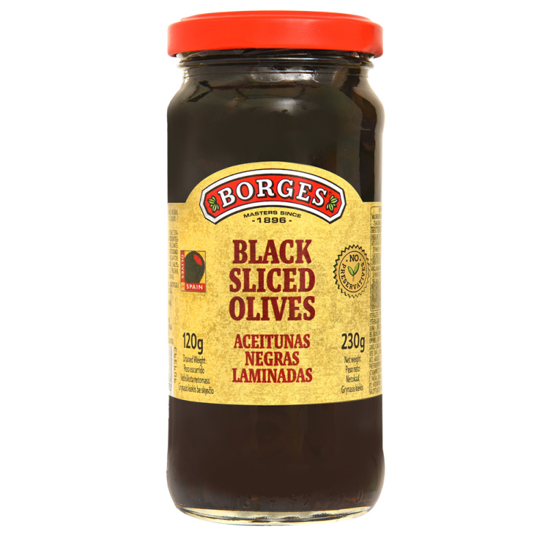 Aceitunas Borges Negras En Rodajas230 GR