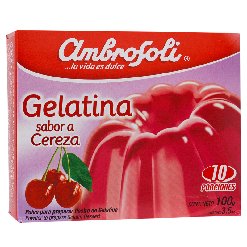 Gelatina Cereza Ambrosoli100 GR