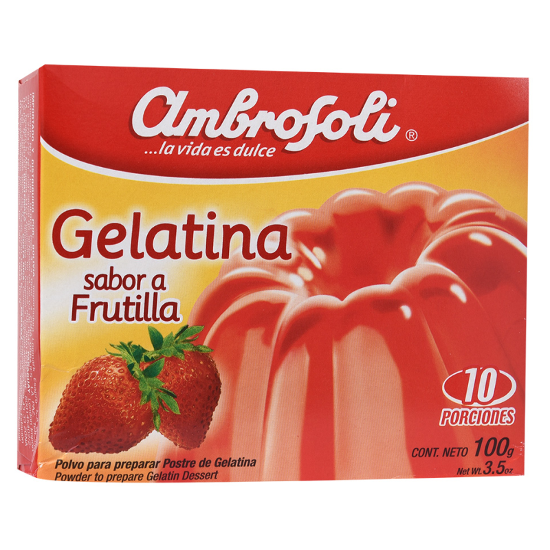 Gelatina Frutilla Ambrosoli100 GR