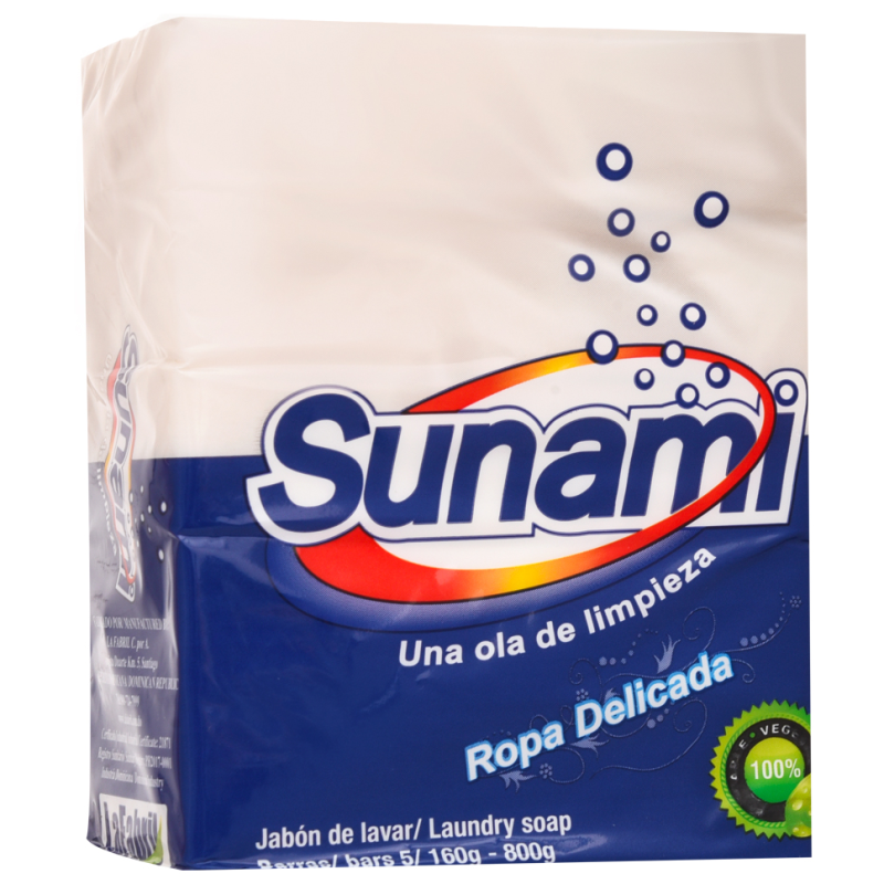 Jabon Para Lavar Sunami Ropa Delicada5 UND