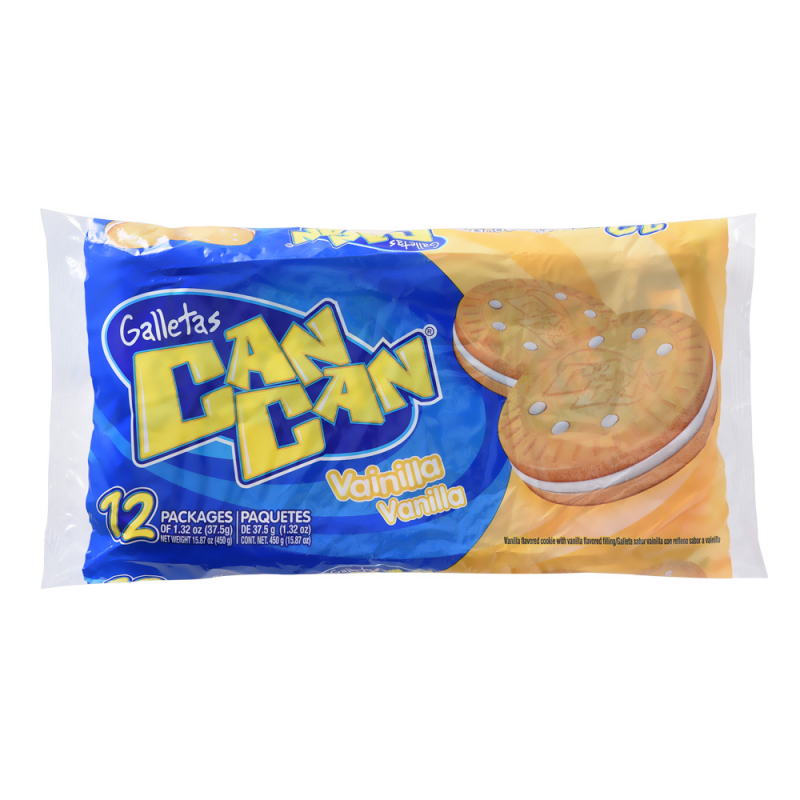 Can Can Galleta Rellena Vainilla450 GR