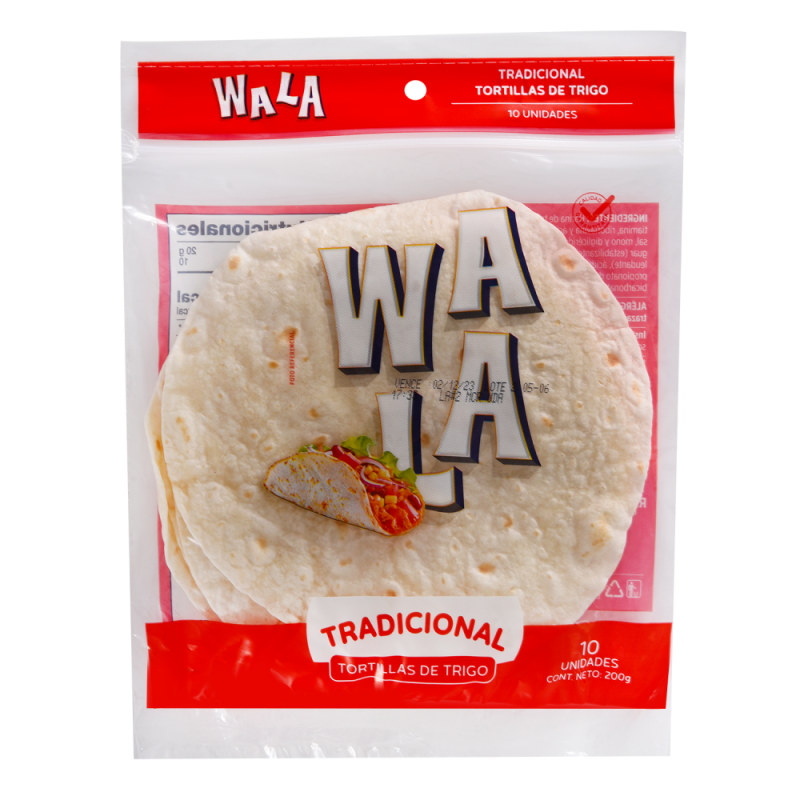 Tortilla Trigo Tradicional Wala10 UND