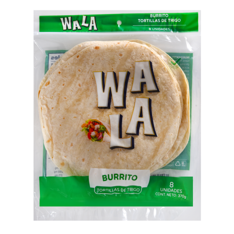 Tortilla Trigo Burrito Wala8 UND