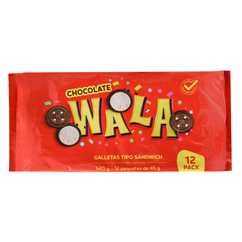 Galletas Wala Sandwich Chocolate12 UND