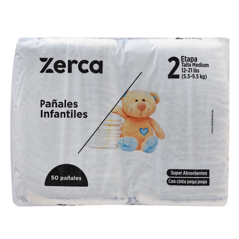 Pañales Desechables Zerca Etapa 2 M50 UND