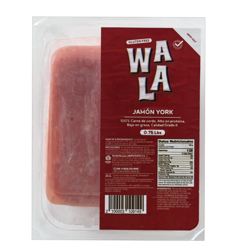Jamón Wala York0.75 LB
