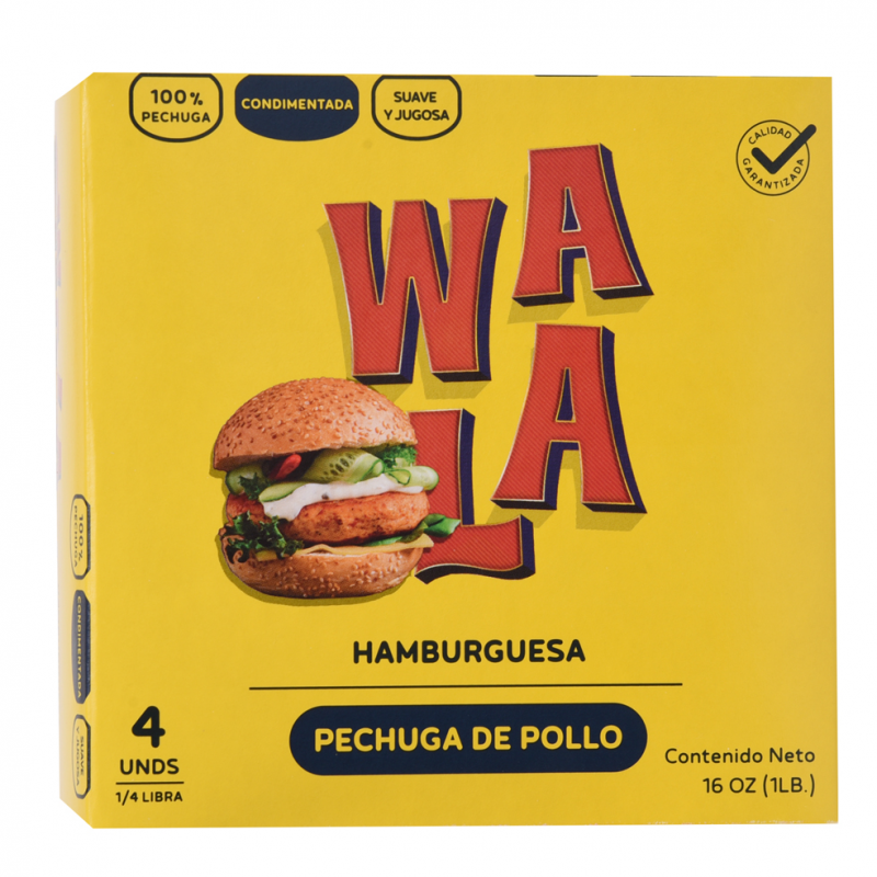 Hamburguesa De Pollo Wala4 UND