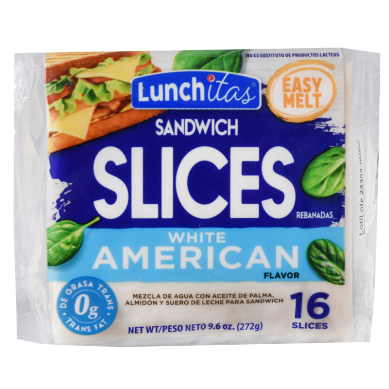 Queso Sandwi Americano Lunchitas 16 Und9.6 OZ
