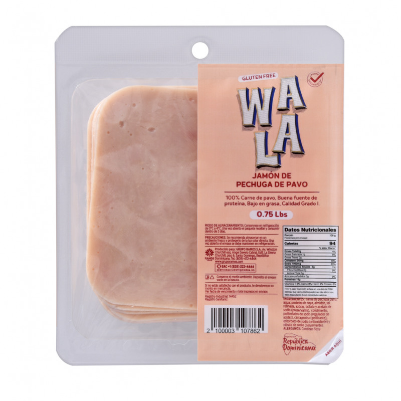 Jamon Pechuga De Pavo Wala0.75 LB