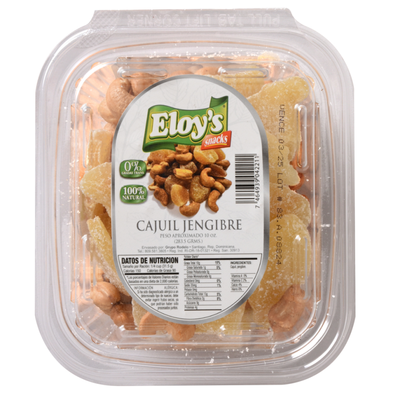 Semillas De Cajuil Con Jengibre Eloys10 OZ