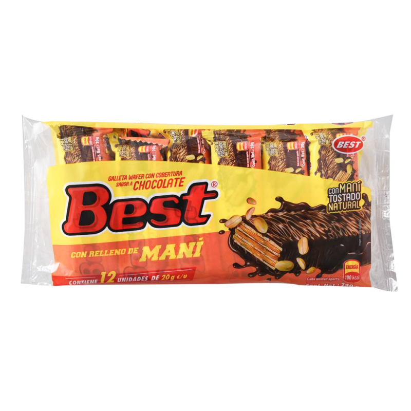 Galletas Waffer Mani Best12 UND