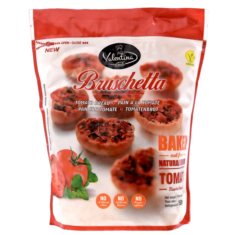 Pan Tostado Valentina Con Tomate150 GR