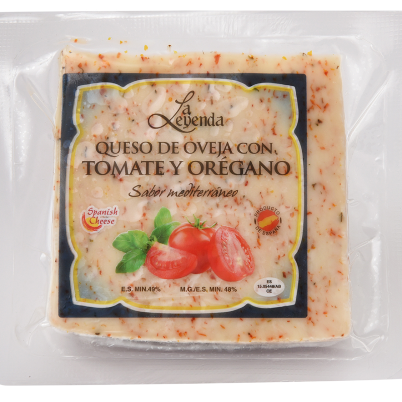 Queso De Oveja Curado La Leyenda Saborizado Con Tomate Y Oregano200 GR