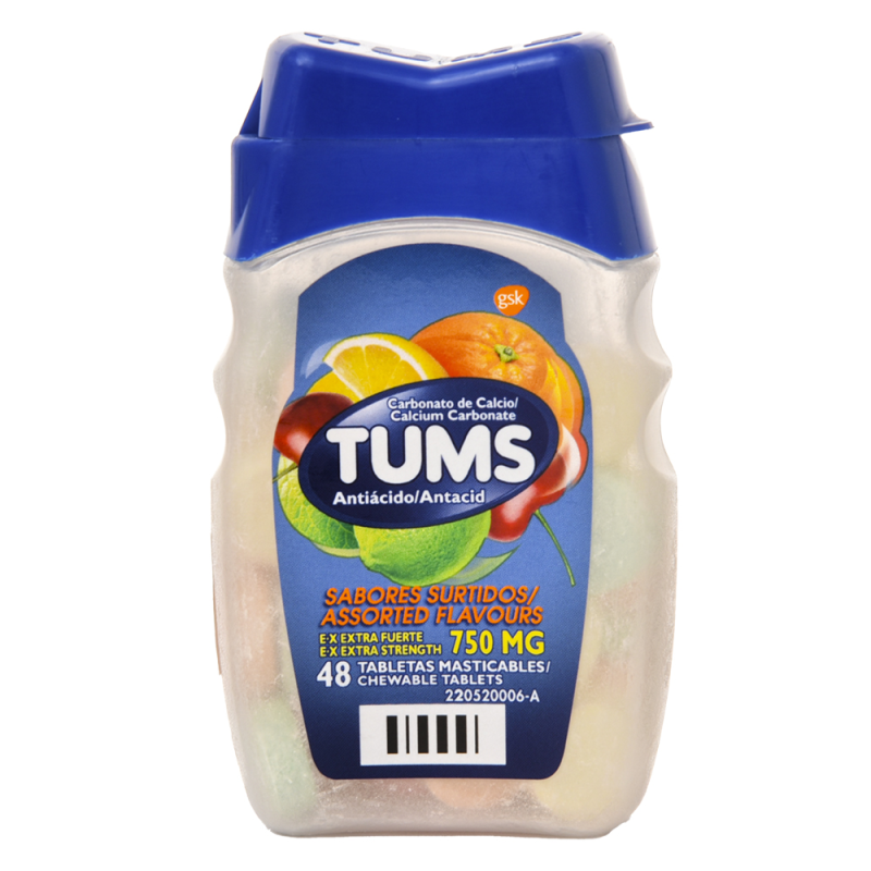 Antiacido Sabores Surtidos Tums48 UND
