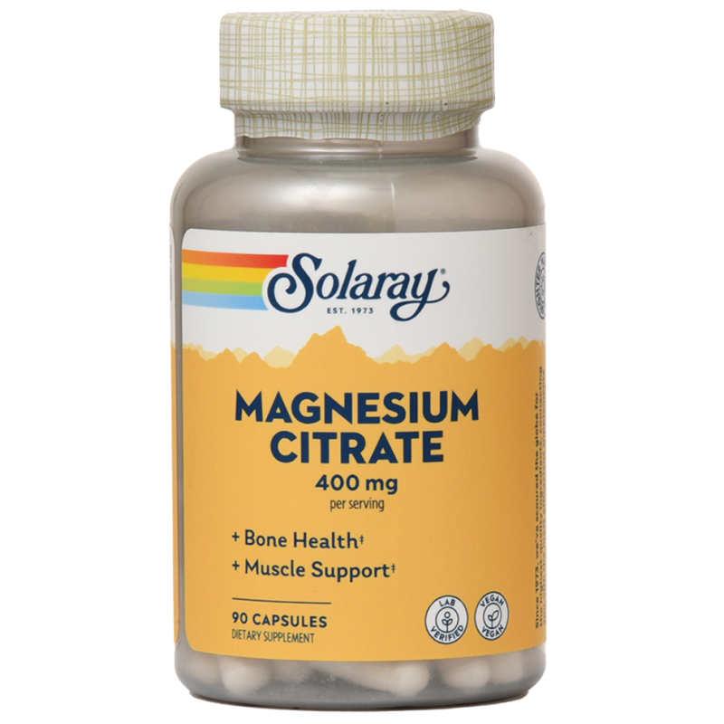 Citrato De Magnesio Solaray 400 Mg90 UND