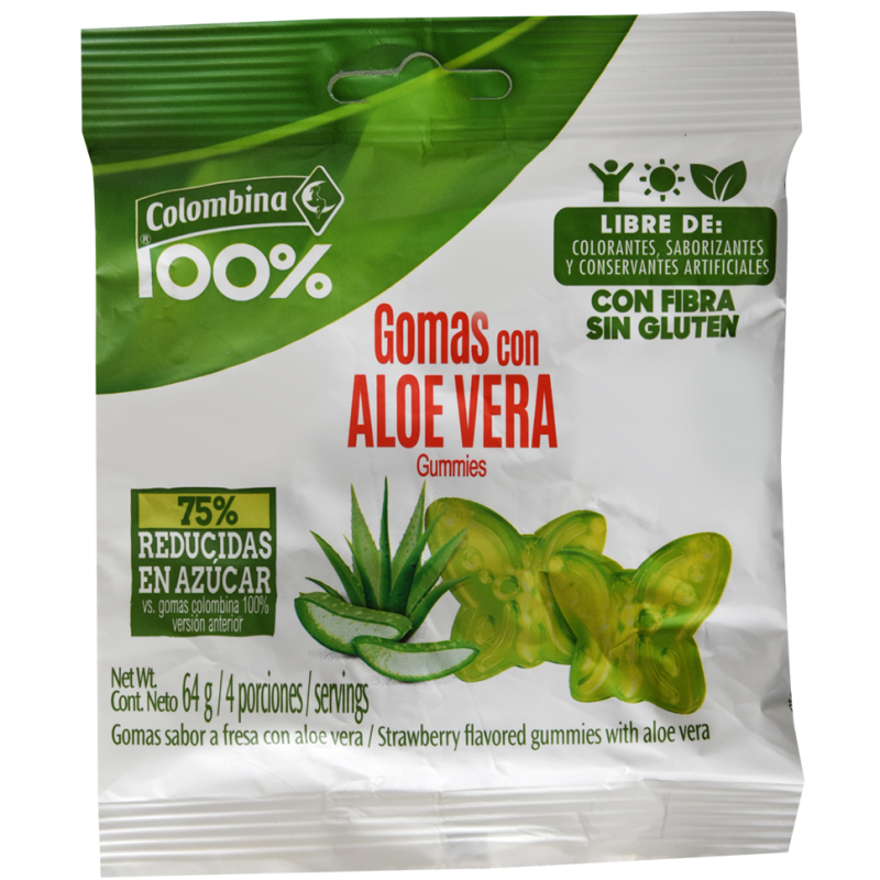 Gomitas 100% Aloe Colombina64 GR
