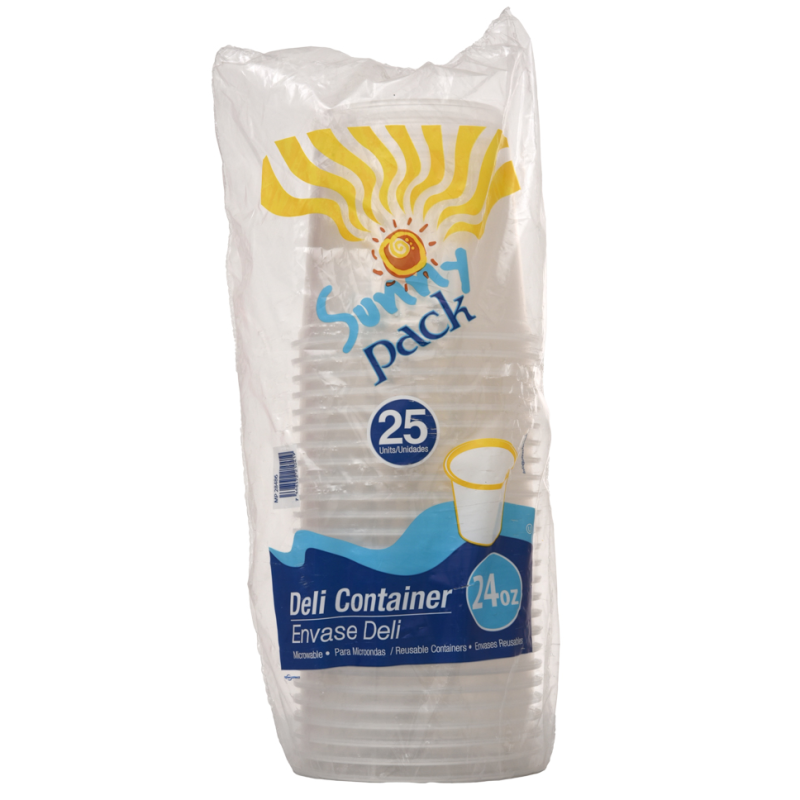 Envase Transparente Sunny Pack 24 Oz25 UND