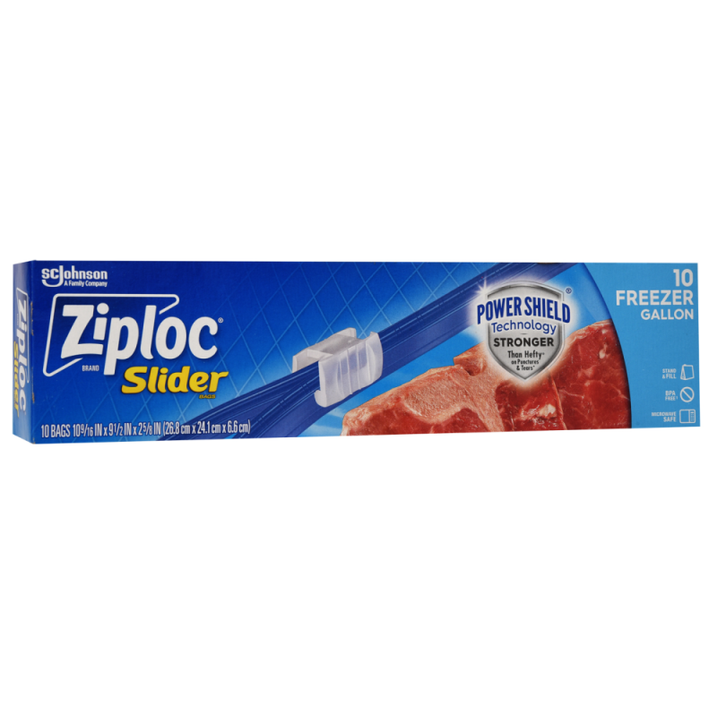Storage Bag Ziploc Easy Zipper Freezer Gallon10 UND