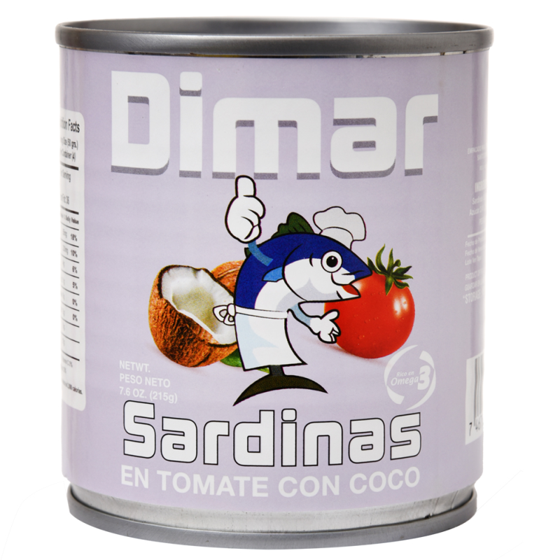 Sardina En Tomate Con Coco Dimar225 GR