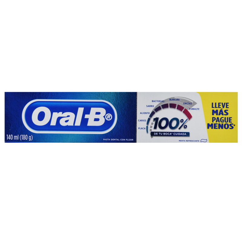 Crema Dental Oral B 100%140 ML