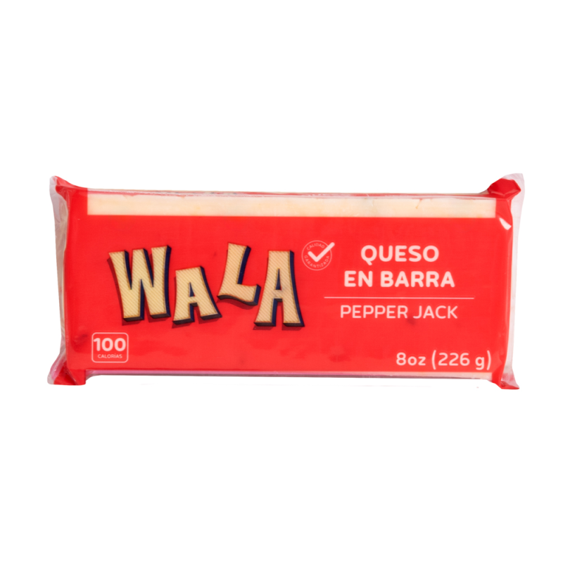 Queso Pepper Jack Wala Barra8 OZ