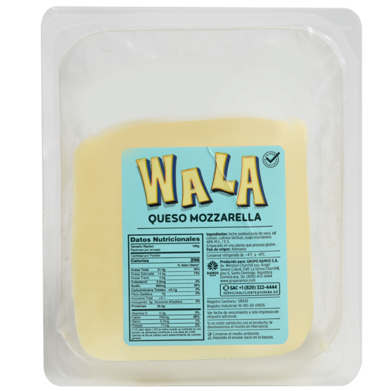 Queso Mozarella Wala PorcionLB